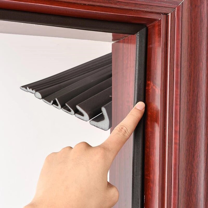 5m Self Adhesive Soundproof Foam Door Window Seal Acoustic V Type Sealing Strip Weather Stripping Gap Filler