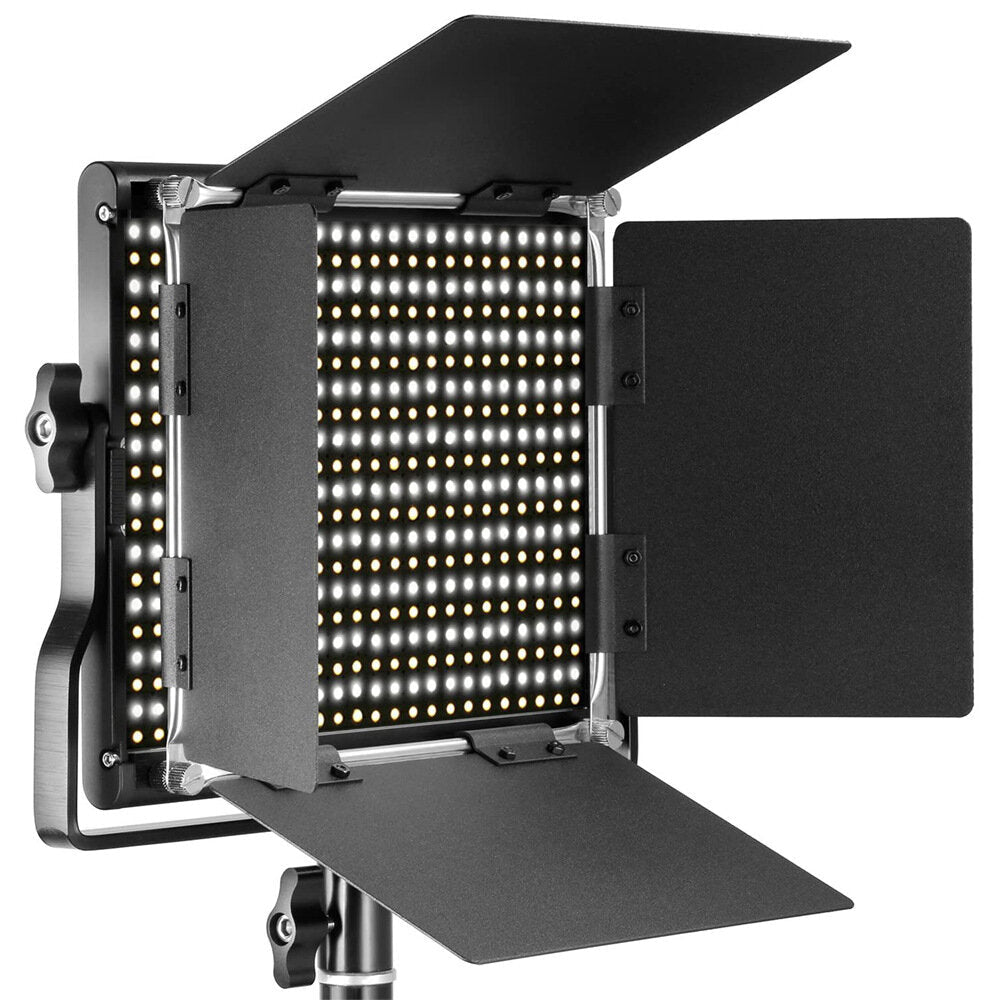 Bi-color 660 LED Video Light With Lighting Stand Kit 3200-5600K CRI 96+ Dimmable Lamp with U Bracket for Studio Photography Video Shooting 2 Pieces