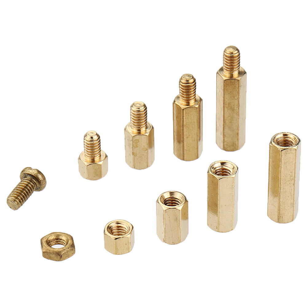 M4BH2 180Pcs M4 Male-Female Brass Hex Column Standoff Support Spacer Pillar for PCB Board