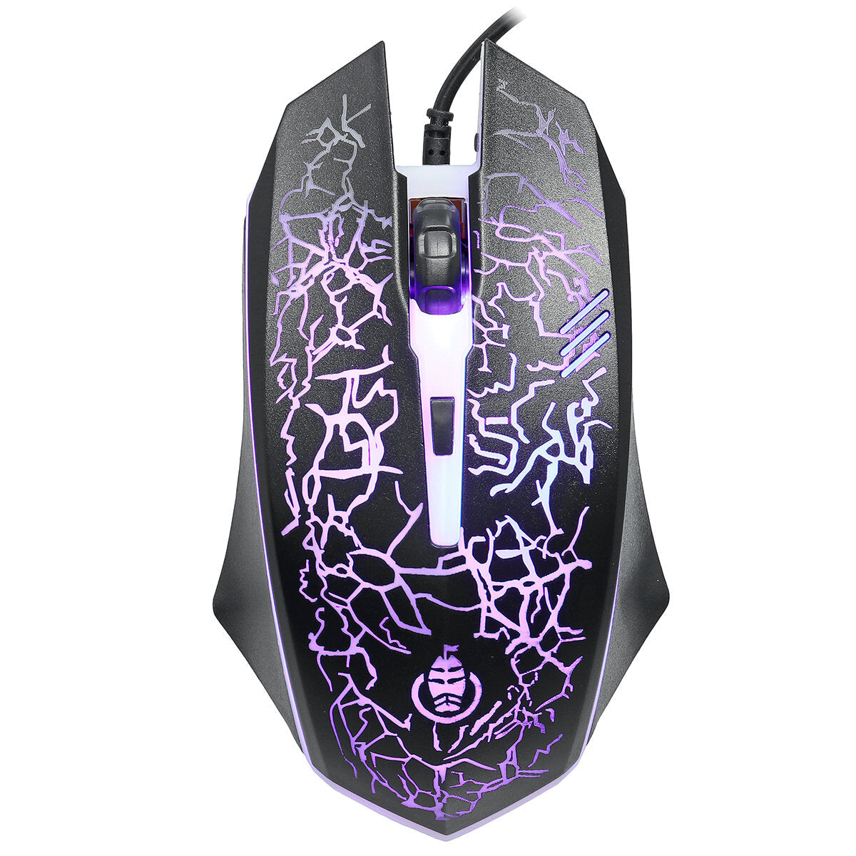 4-in-1 Keyboard Mouse Headset Mouse Pad Set USB Wired 104 Keys Cracked Keyboard Mouse Over-Ear Headset Mouse Pad Combo Set
