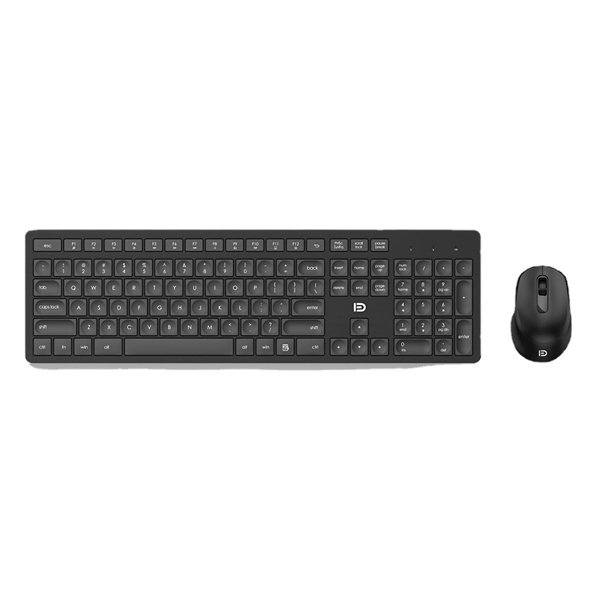 2.4G Wireless Keyboard & Mouse Set 104 Keys Business Keyboard 1200DPI 3 Buttons Silent Optical Home Office Mice for Computer Laptop PC