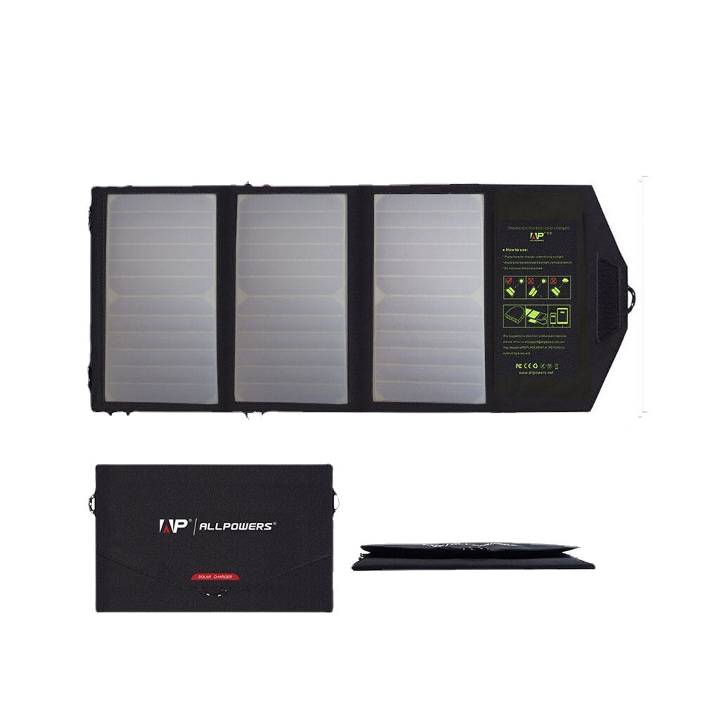 Flexible Foldable Solar Panel 5V 18V High Efficience Solar Battery Charger 21W Solar Phone Charger for Travel Iphone