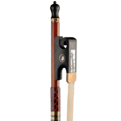 Master Violin Bow 4/4 Pernambuco Fiddle Bow White Mongolia Horsehair Octagonal Stick Snake Skin Grip Black Ox Horn Frog