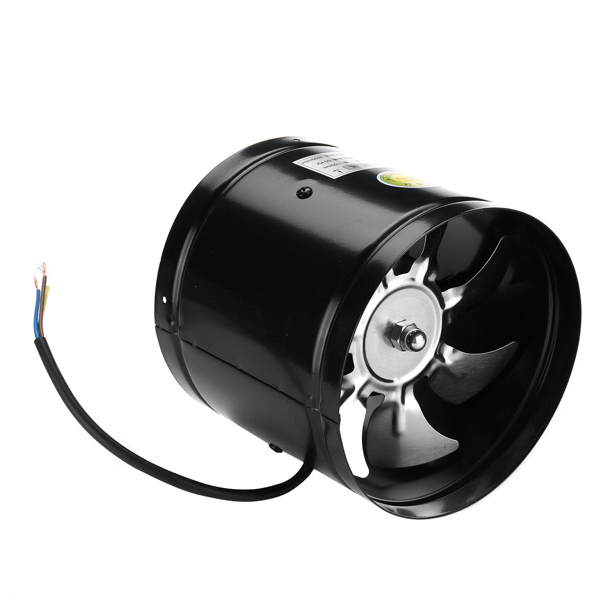6'' Metal Inline Duct Booster Air Cooling Vent 7 Blades Exhaust Blower