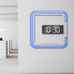 Digital Clock LED Wall Remote Controled RGB Mirror Clock