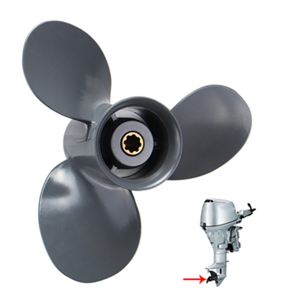 3 Blade Aluminum 9 1/4 x 10 Outboard Engine Propeller Prop for Honda 15-20HP