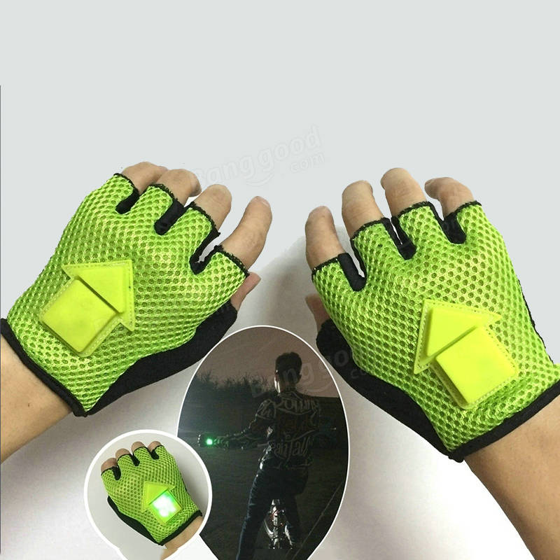 Bike Gloves Gravity Sensor Turn Signal LED Light Automatic Induction Warning
