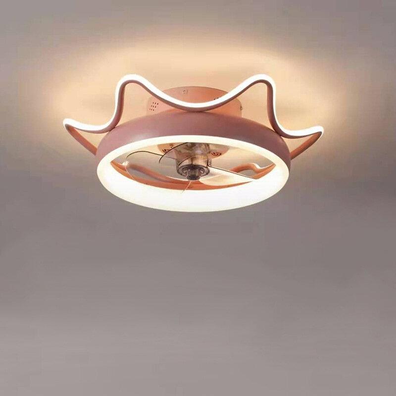 Decorative DC Ceiling Fan with Remote Control Simple Fan Light for Living Room