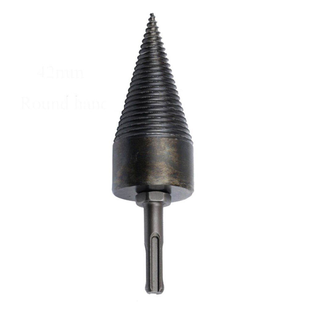 1Pc 32/42mm HSS Round/Square/Hexagonal Shank Firewood Drill Bit Splitter Wood Split Cone For Tree Cutting
