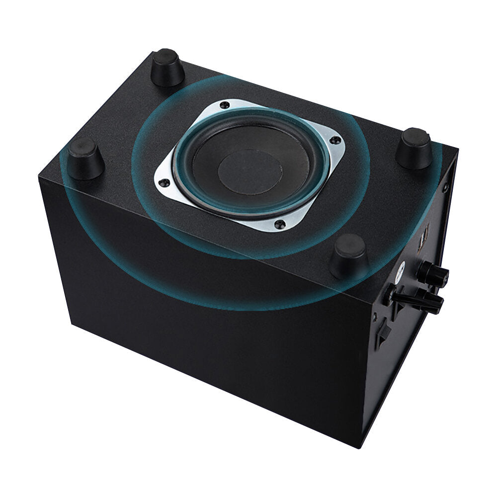Computer Speaker Wired + Bluetooth Subwoofer BT5.0 4D Surround Sound Colorful Lights 4inch Woofer Unit for PC Laptop Phone