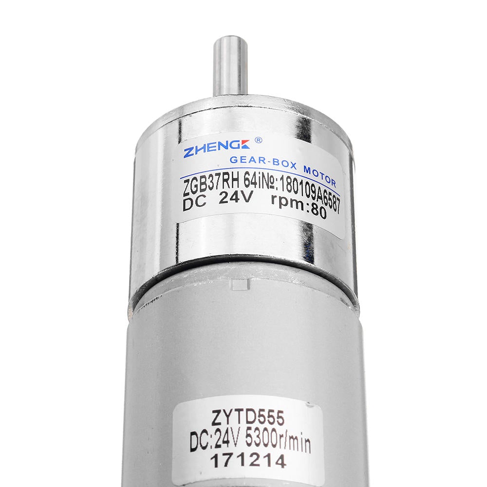 24V 80rpm Gear Motor Reduction DC