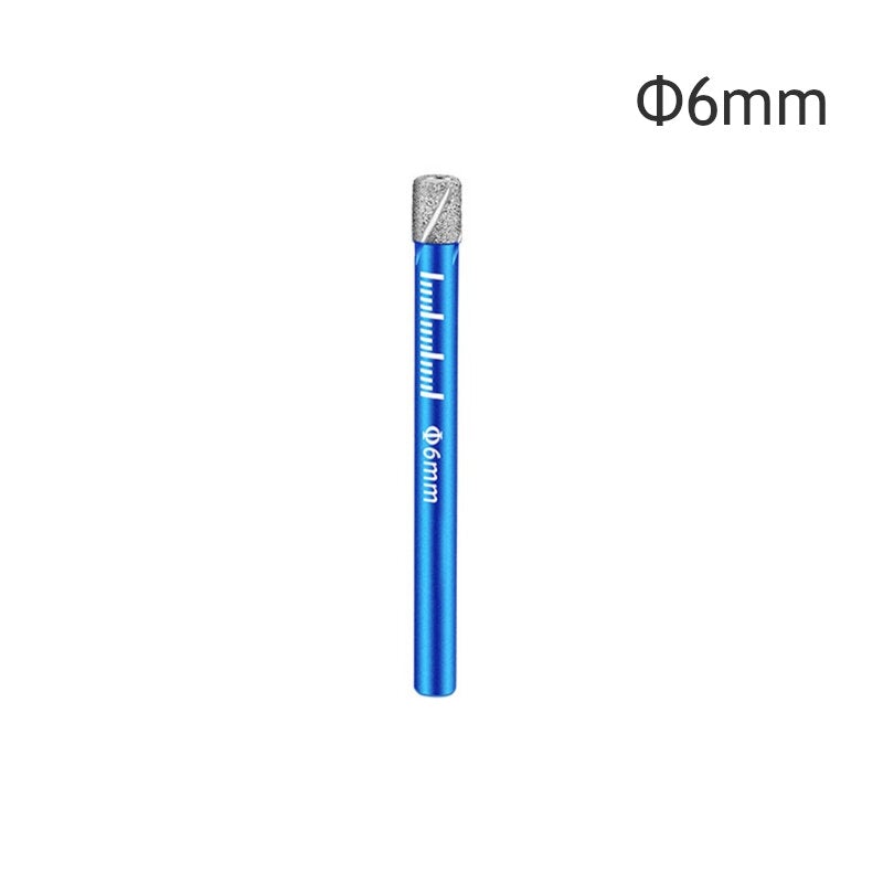 5Pcs 6-16mm Durable Diamond Coated Core Drill Bit Dry Drilling For Glass Marble Granite Quartz Porcelain Ceramics