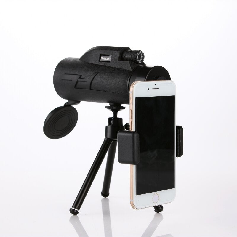 12X22 High Power Telescope HD Optic BAK4 Prism Monocular with Smartphone Holder & Tripod For Mobile Phone Taking Photo Outdoor Camping Hiking
