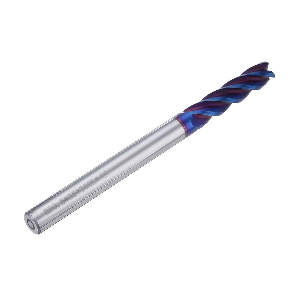 4 Flutes R0.5 Ball Nose Milling Cutter HRC60 Tungsten Carbide NACO Coated Milling Cutter