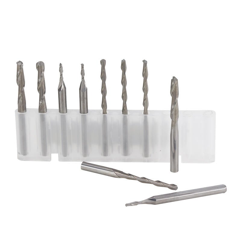 10pcs 1/8 Inch Shank Spiral Ball Nose End Mill 22mm Cutting Length CNC Milling Cutter