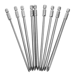 9pcs 150mm Magnetic Cross Head Screwdriver Bits Long Hex Shank