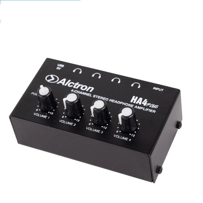 Channel Stereo Mini Headphone Amplifier USB Port Powered Recording Studio Headphone Splitter