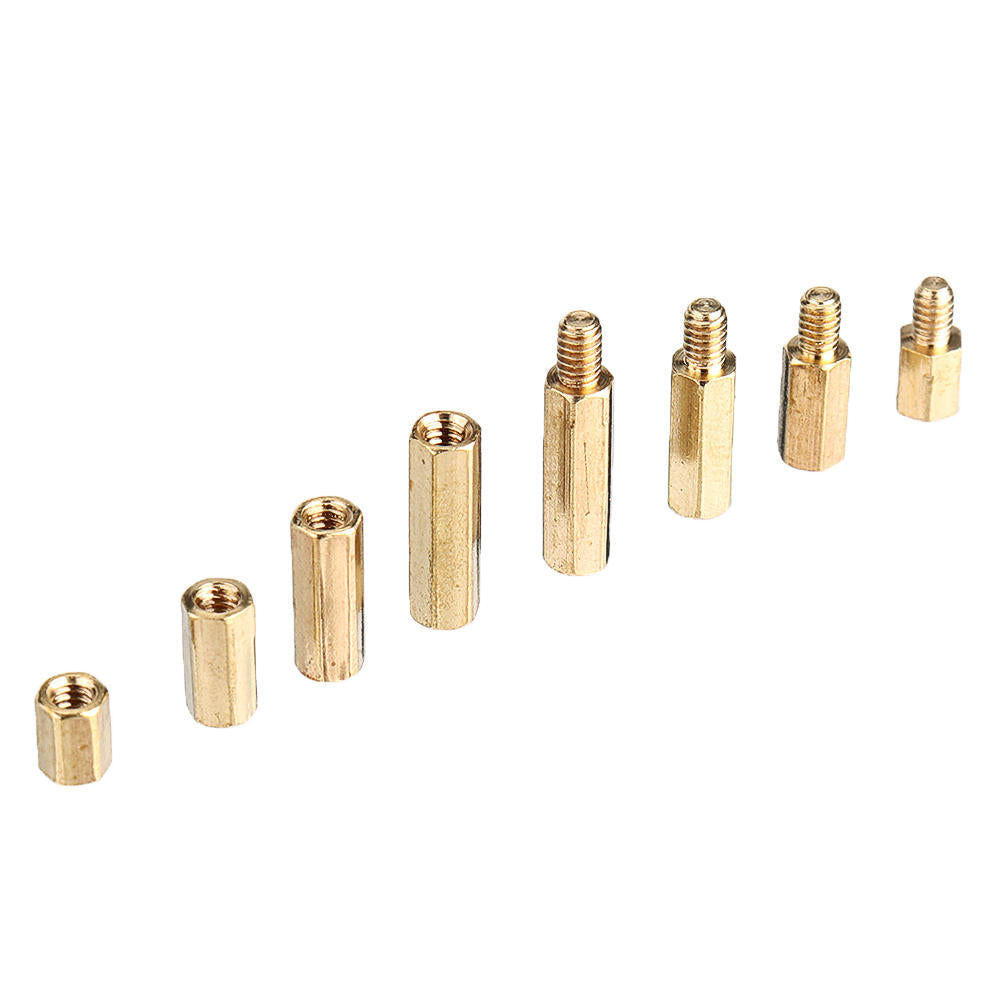 300Pcs M2 Male-Female Brass Hex Column Standoff Support Spacer Pillar Stainless Steel Screws Nuts for PCB Board
