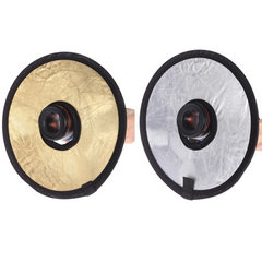 30cm 2in1 Round Hollow Collapasible Multi-Disc Portable Circular Light Lens-Mount Reflector