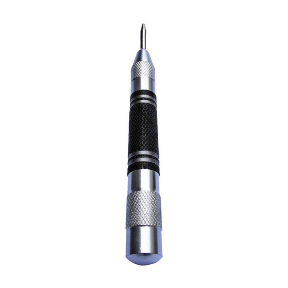 Automatic Center Pin Spring Loaded Mark Punch Tool Wood Indentation Woodworking Bit
