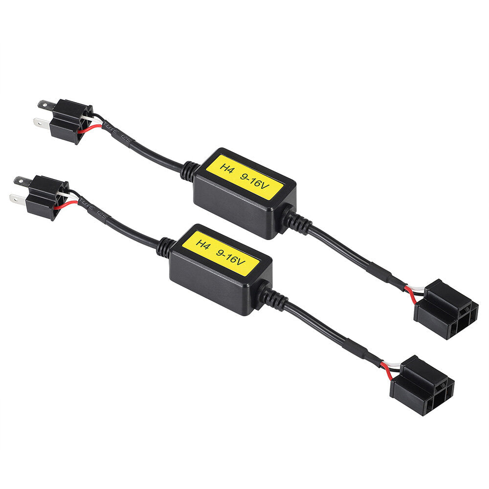 2Pcs LED Headlights Decoder Canbus Warning Cancellers for H4 Hi/Lo Beam HB2 Bulbs Decoding Dash Board Error Warning