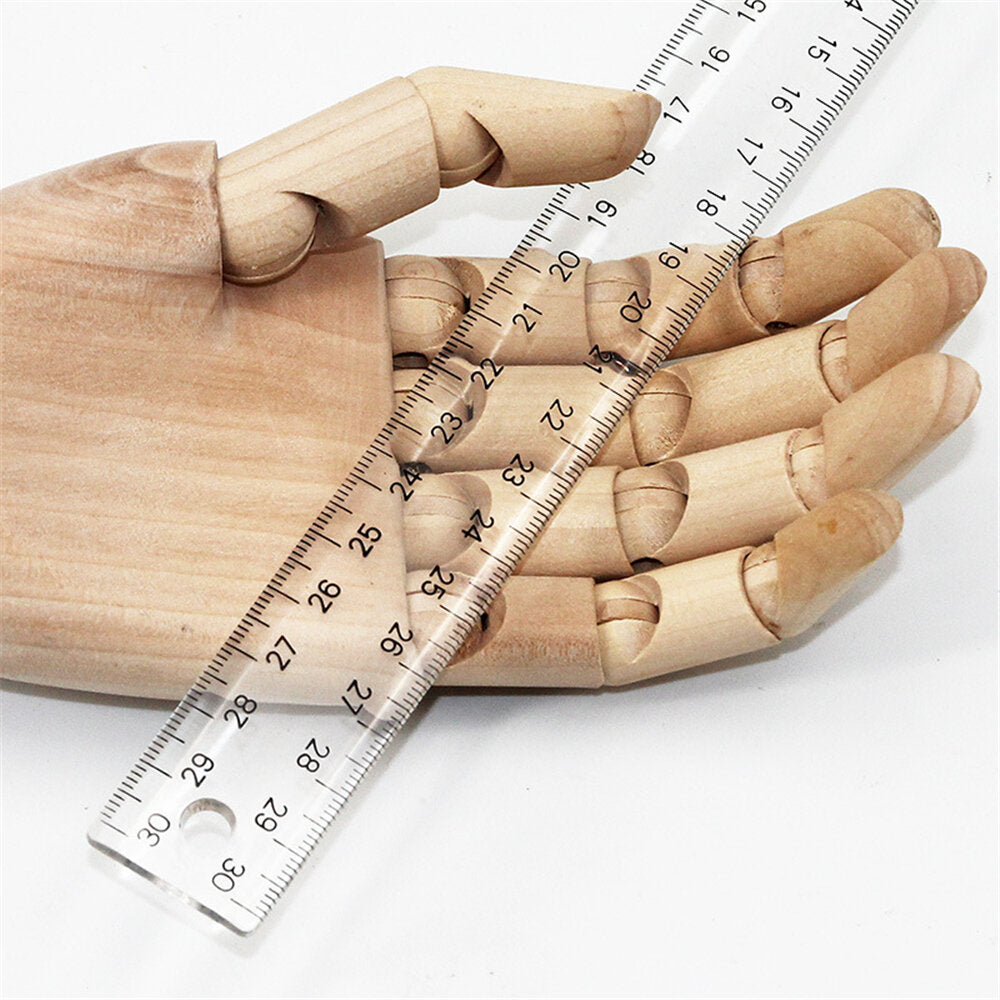 30cm/12inch T-ruler Depression Scale Drawing Ruler DIY Craft General Work Measuring Tool Stationery Office Supplies