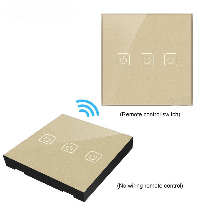 WIFI 433RF Remote Control Touch Switch 1Way 2Way 3Way Wall Touch Sensor Light Switch Crystal Glass Smart Switch Power For Smart Home
