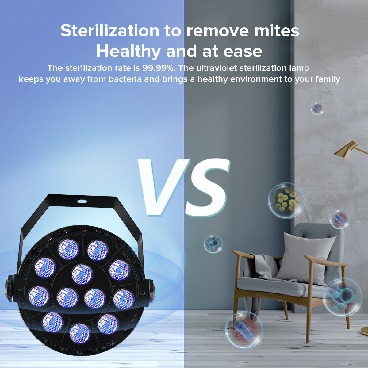 Portable UVC Germicidal Lamp UV Light Home Travel Disinfection Sterilization