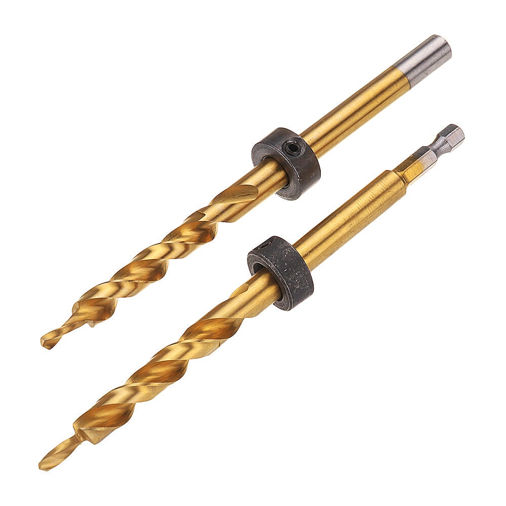 9.5mm Twist Step Drill Bit 3/8" Round/Hex Shank Drill for Pocket Hole Jig