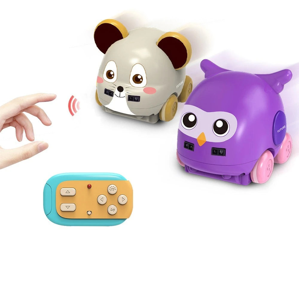 Cartoon Animal Car Hand Control Induction Following RC for Babies