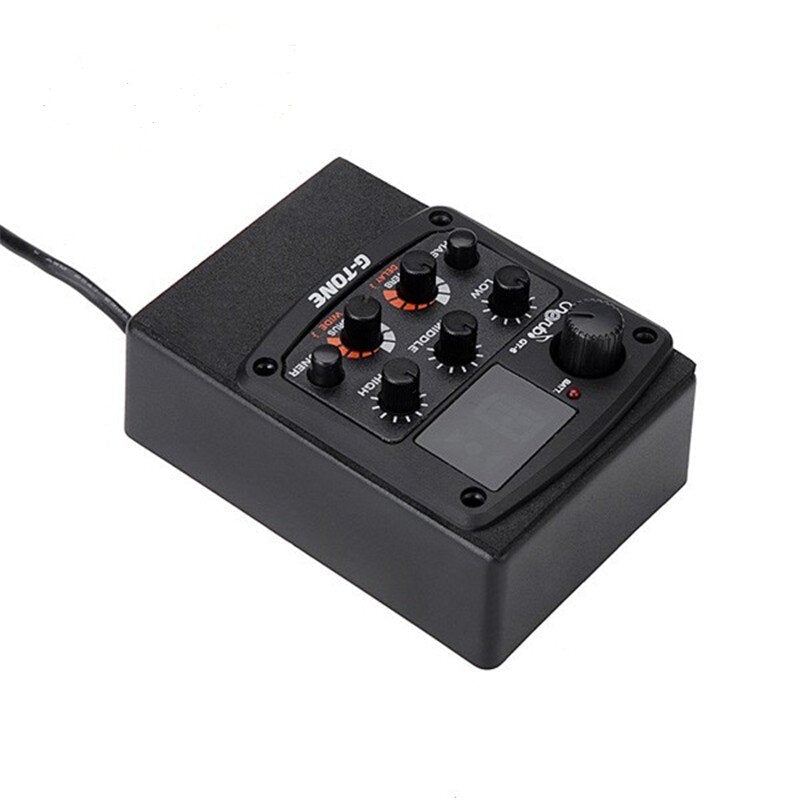 Acoustic Guitar Preamp Piezo Pickup Reverb Delay Chorus 3 Band EQ Equalizer LCD Tuner Effect for Guitar Pickups Part