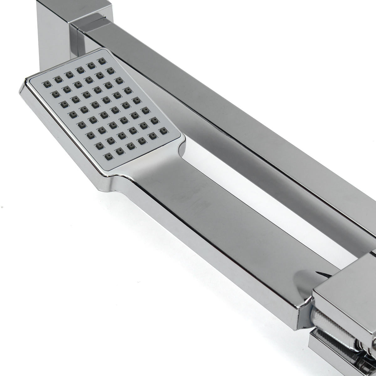 Bathroom Shower Head Riser Rail Bracket Handheld Holder Bar Chrome