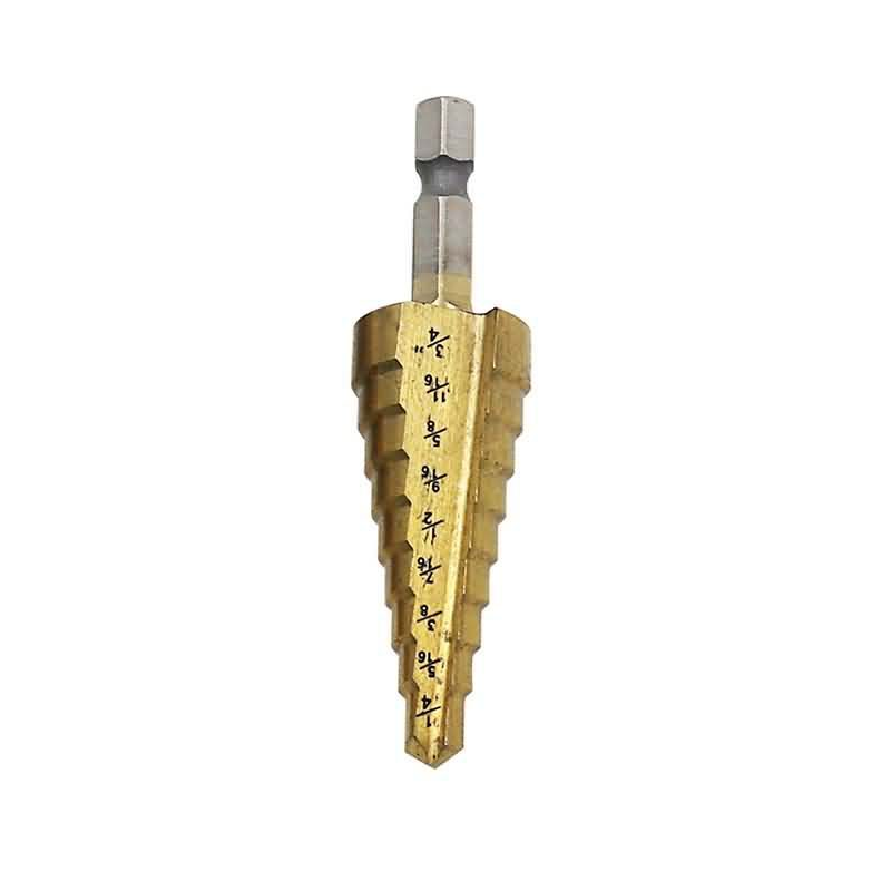 3/16-1/2 1/4-3/4 1/8-1/2 Inch Step Drill Bit Type 1/4 Shank