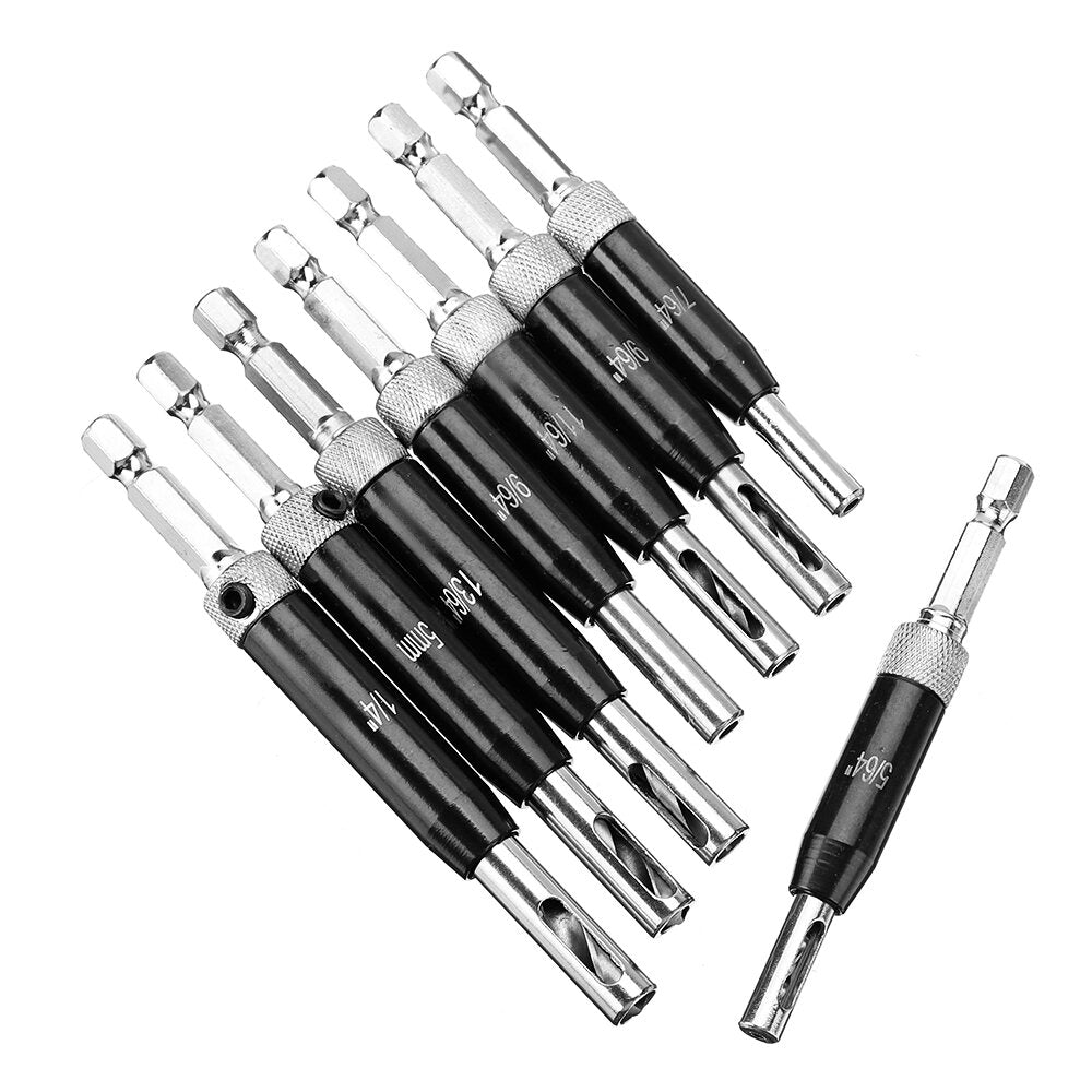 8pcs 16pcs Self Centering Door Hinges Drill Bit Hole Puncher Reaming Tool Countersink Drill Bit