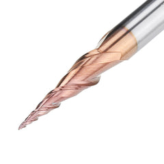 R0.25-R2.0 *30.5*D6*75L 2 Flutes Taper Ball Nose End Mill HRC50 Milling Cutter