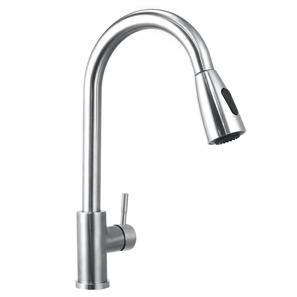 Stainless Steel Kitchen Sink Faucet with Pull Out Sprayer High-Arc Single Handle