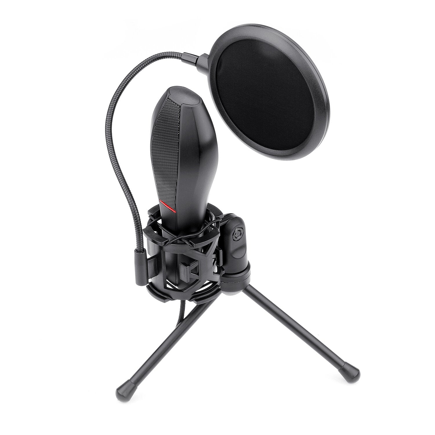 USB Condenser Recording Microphone Omnidirectional Studio Vocals Voice Mic with Tripod for Computer