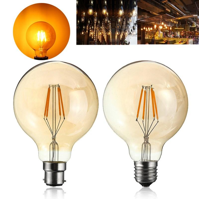 4W E27/B22 Vintage Retro Industrial LED COB Edison Filament Incandescent Light Bulb