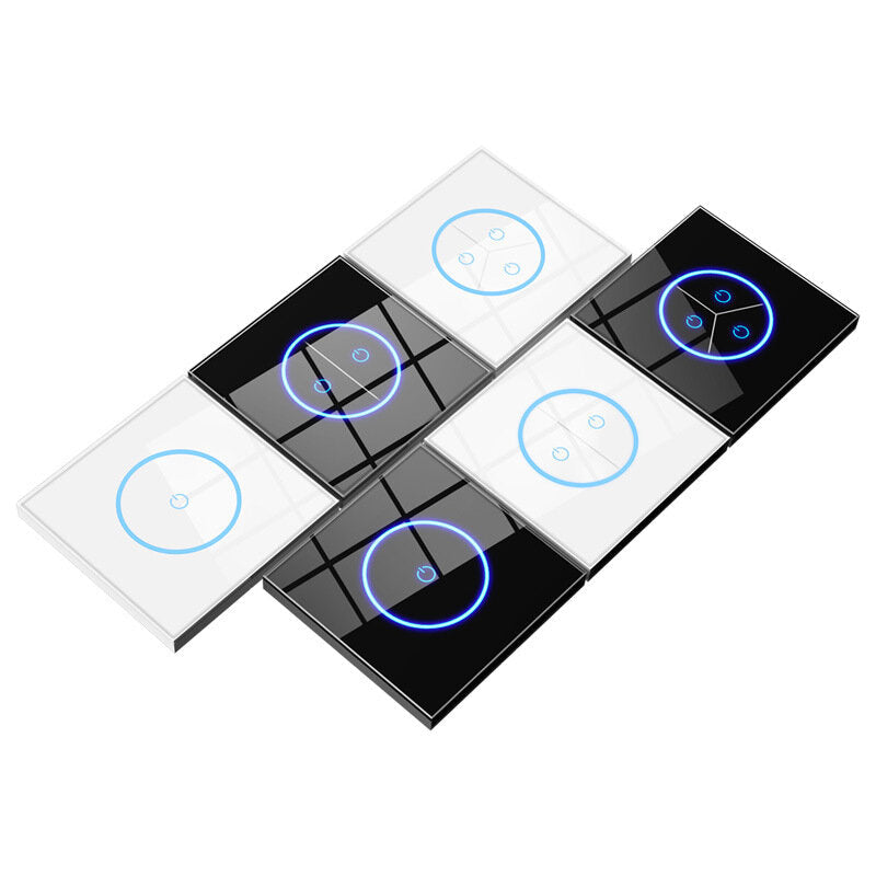 WiFi Smart Home Control 10A Smart House Light Wall Switch Wireless Touch Switches Remote Controller Voice Control Via Google Home Alexa