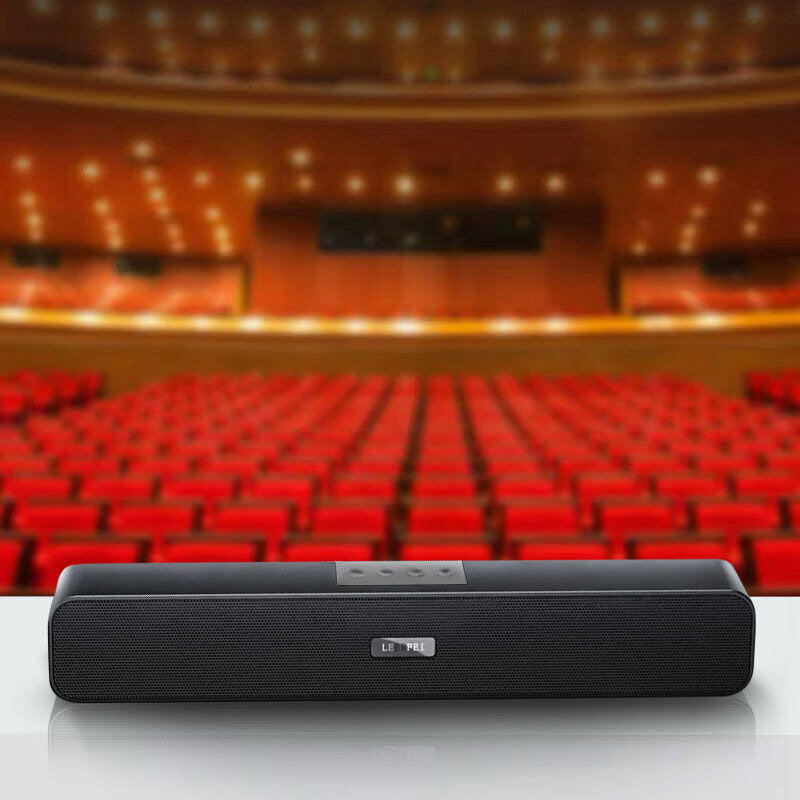 Wireless Bluetooth Smart Soundbar TV Speaker Home Theatre Echos Wall Computer TV Desktop USB Speakers U Disk AUX in
