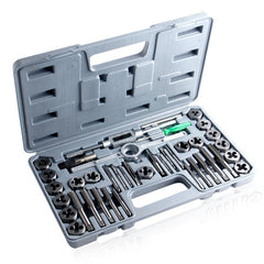 40Pcs Tap Die Set Hand Thread Plug Taps Threading Tool Screw Wrench Dies Kit With Storage Case