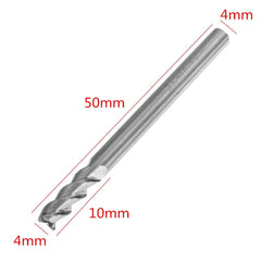10pcs 4mm HRC58 3 Flutes End Mill Cutter Tungsten Carbide CNC Milling Cutter Tool for Aluminum