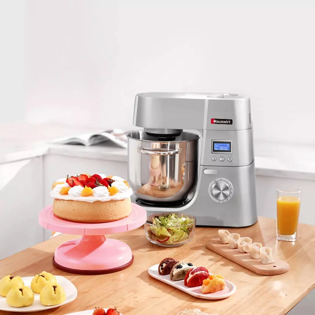Stand Mixer 1200W Intelligent Control LCD Display with Dough Hook Whisk Beater