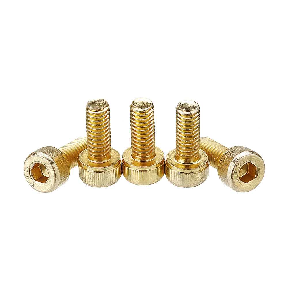 M4AH1 50Pcs Titanium Plated M4 Hex Socket Cap Head Screws Alloy Steel 12.9 Grade Screw Bolt M4*10