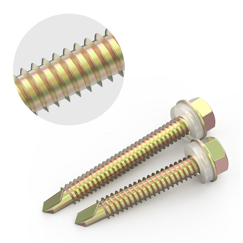 M5.5 External Hexagon Self Drilling Screw Color Zinc Plated Length 19-125mm