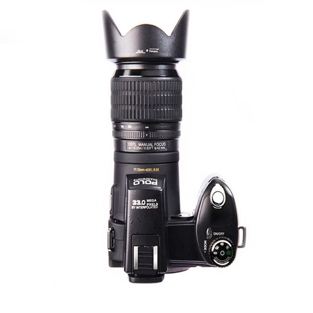 Digital Camera 33MP Auto Focus 24X Zoom HD 1080P Professional DSLR Camera Telephoto Lens Wide Angle Lens Appareil Photo Bag with LED Spotlight