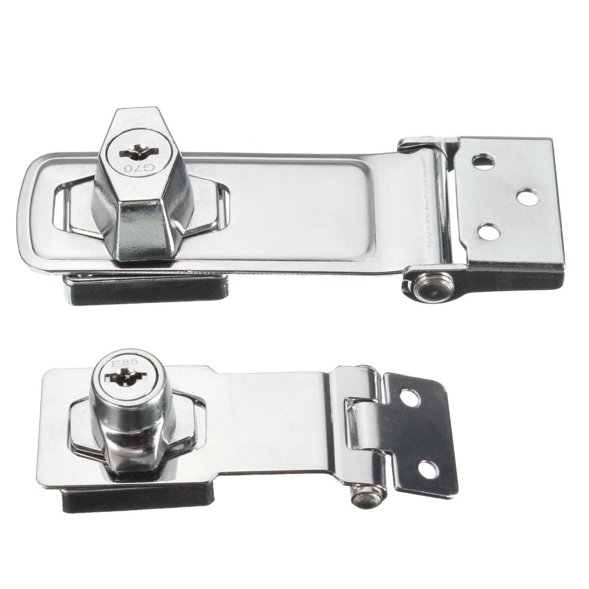 Locking Cylinder HASP Staple Garage Gate Door Lock Padlock with 2 Keys 75/105mm