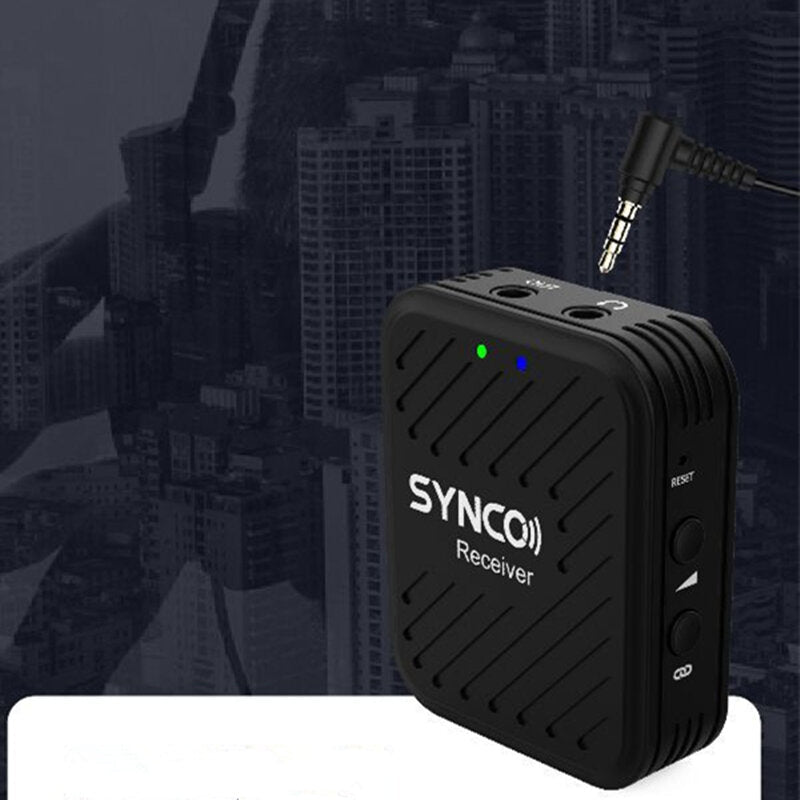 Wireless Microphone System 2.4GHz Interview Lavalier Lapel Mic Receiver Kit for Phones DSLR Tablet Camcorder