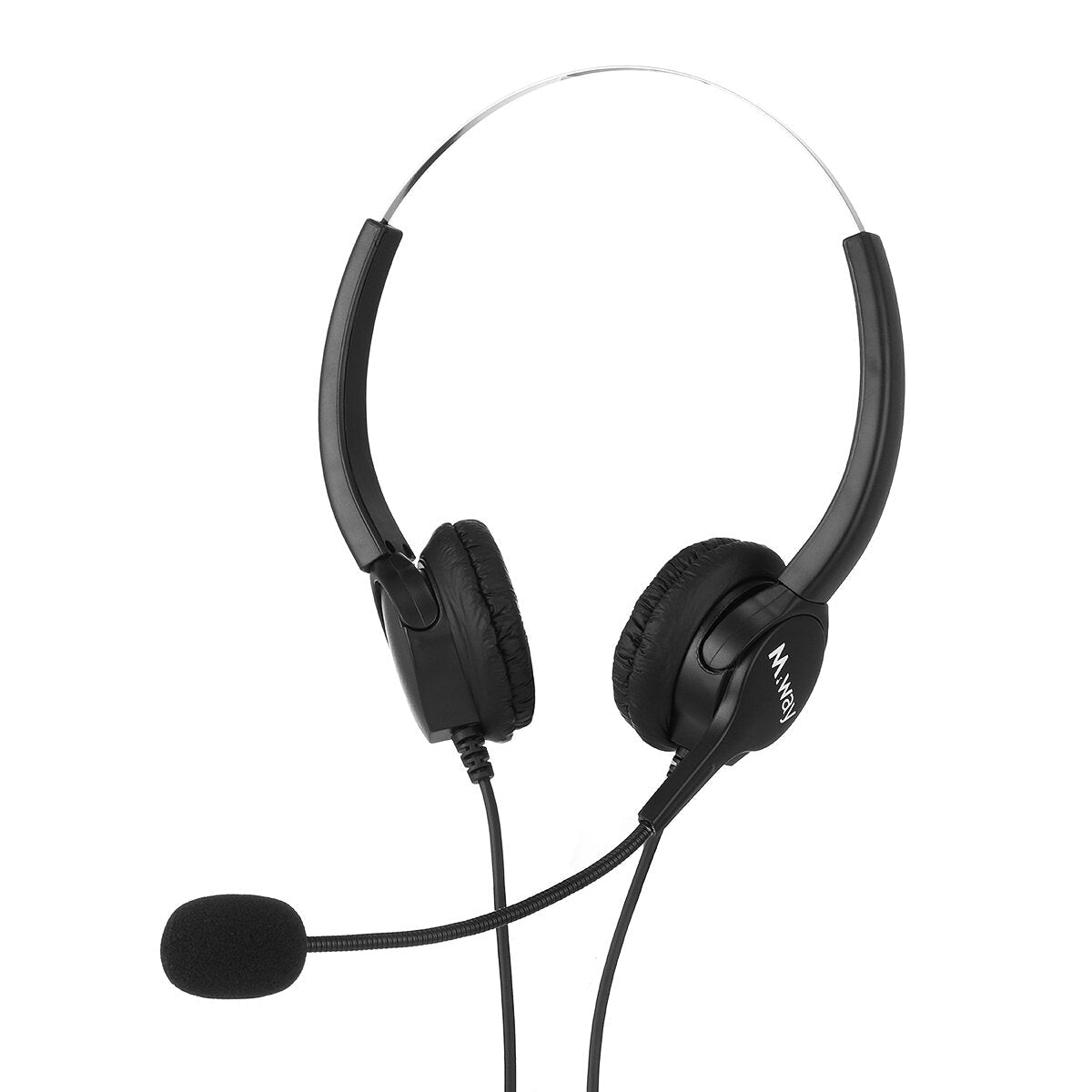 Hands-free Call Center Noise Cancelling Corded binaural Headset Headphone with Mic
