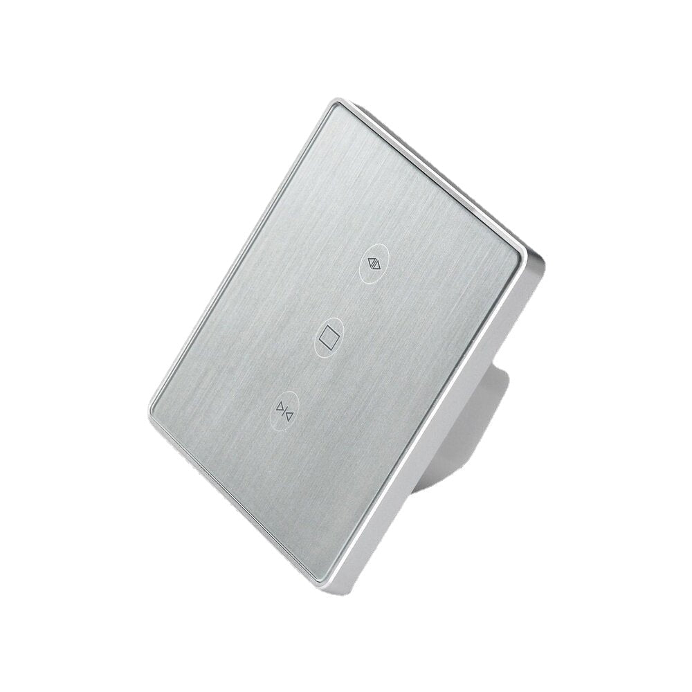 WiFi Curtain Switch Type 86 EU Standard Metal Frame Brushed Wall Curtain Switch